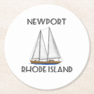 Dessous De Verre Rond Voile de Newport Rhode Island