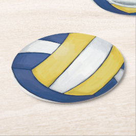 Dessous De Verre Rond Volley-ball