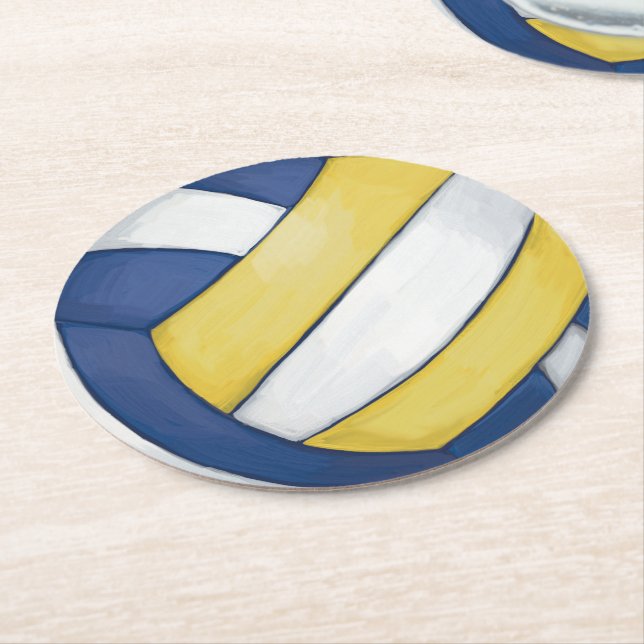Dessous De Verre Rond Volley-ball (Incliné)