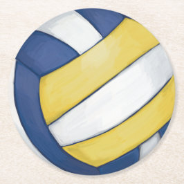 Dessous De Verre Rond Volley-ball