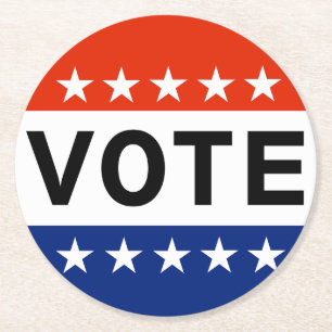 Dessous De Verre Rond Vote 2026 Élection de mi-mandat