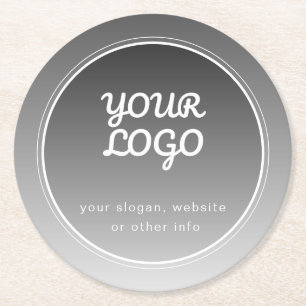 Dessous De Verre Rond Votre logo et votre texte modifiable   Gradient gr