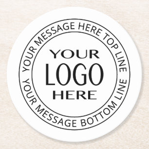 Dessous De Verre Rond Votre propre logo et votre propre texte circulaire
