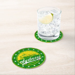 Dessous De Verre Rond Voyageur mondial - Sydney, Australie