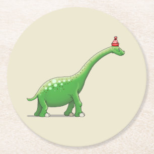 Dessous De Verre Rond Walter le Dinosaur