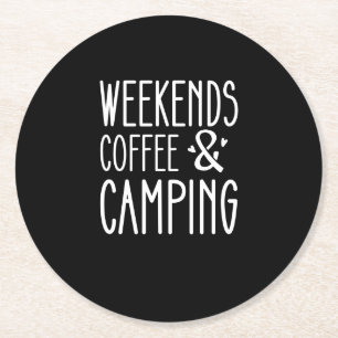 Dessous De Verre Rond Week-ends Café Et Camping