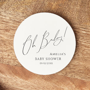 Dessous De Verre Rond Whimsical Genre Neutre Oh Baby