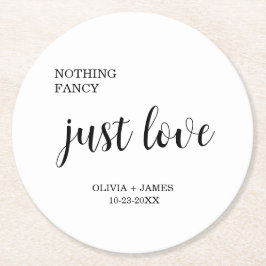 Dessous De Verre Rond White Nothing Fancy Just Love Wedding