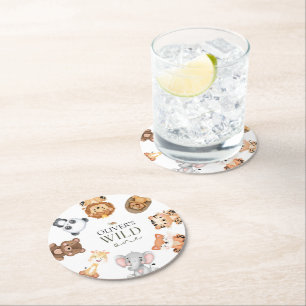 Dessous De Verre Rond Wild un thème safari premier anniversaire