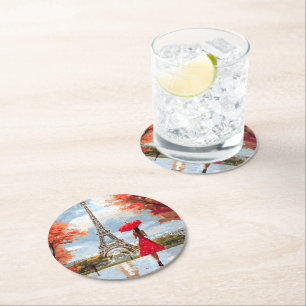 Dessous De Verre Rond Wind Romance Paris Chic Walk