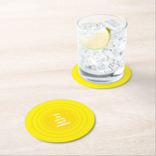 Dessous De Verre Rond You are a little Ray of Sunshine yellow sun custom