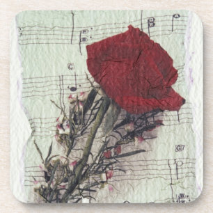 Dessous-de-verre <Rose and Music> par Kim Koza 2