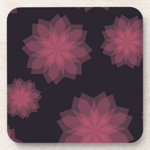 Dessous-de-verre Rose, cool, tendance, abstraction de fleurs modern
