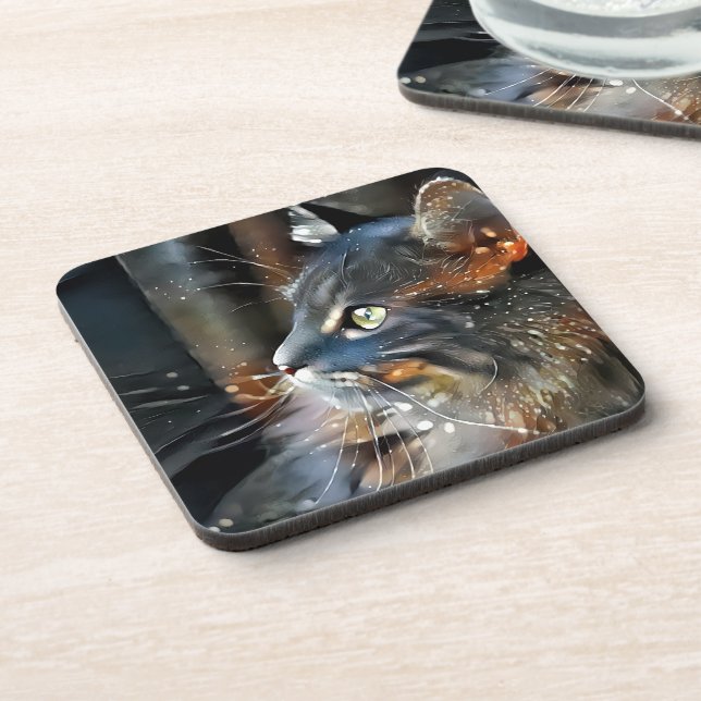 Dessous-de-verre Rose et lumière magique (Côté gauche)