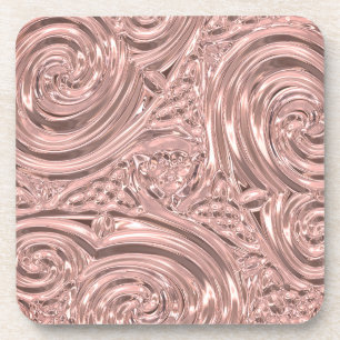 Dessous-de-verre Rose or rose élégant victorien