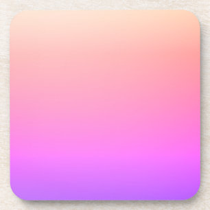 Dessous-de-verre Rose Pâle et Violet Coloré Ombré qui se Dégrade