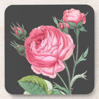Dessous-de-verre Rose rose florale moderne