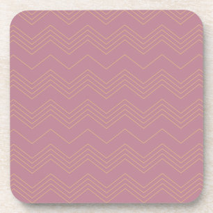 Dessous-de-verre Rose, simple, moderne, cool, motif en zigzag tenda