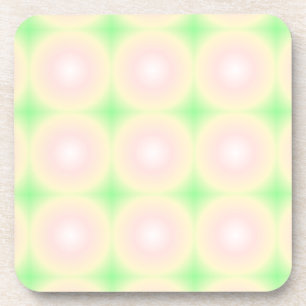 Dessous-de-verre Rose vert pâle Blanc 3D Optique Motif dégradé