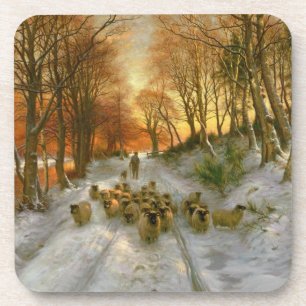 Dessous-de-verre Rougeoyé avec des teintes de même des heures