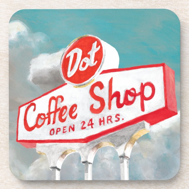 Dessous-de-verre Route américaine | Coffee Shop Sign (Devant)