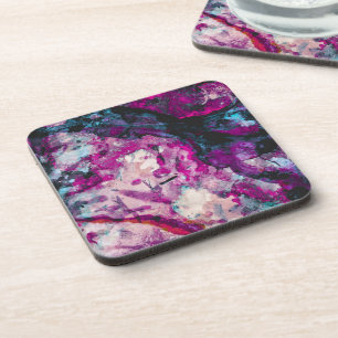 Dessous-de-verre Ruby et Sapphire Crystal Geode Abstrait