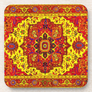 Dessous-de-verre RUG PERSIEN - Rouge et Jaune