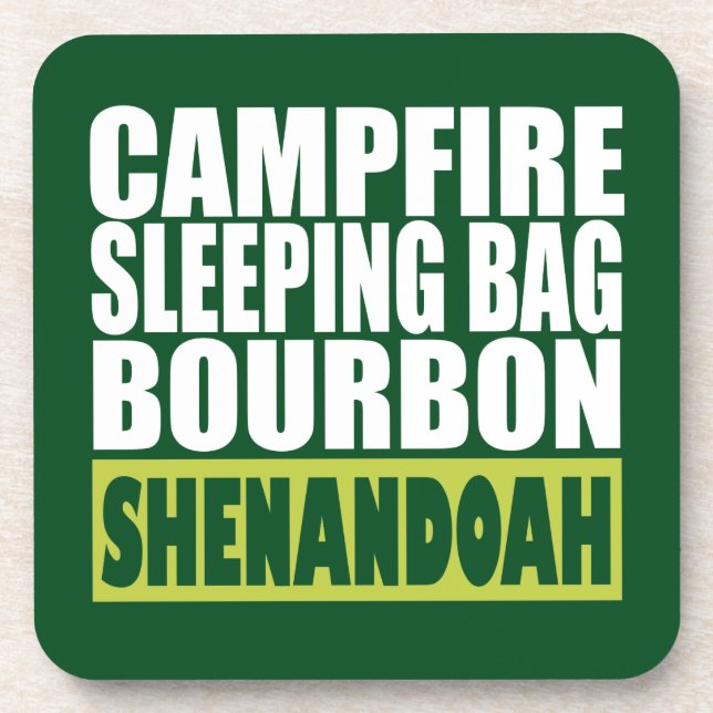 Dessous-de-verre Sac couché de feu de camp Bourbon Shenandoah (Devant)
