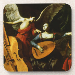 Dessous-de-verre Saint Cecilia et l'ange par Carlo Saraceni