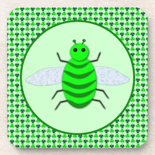 Dessous-de-verre Saint Patricks Day Bee et Shamrocks
