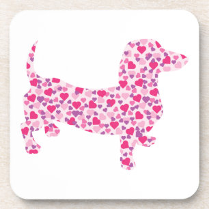 Dessous-de-verre Saint Valentin Dachshund