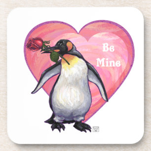 Dessous-de-verre Saint-Valentin Penguin