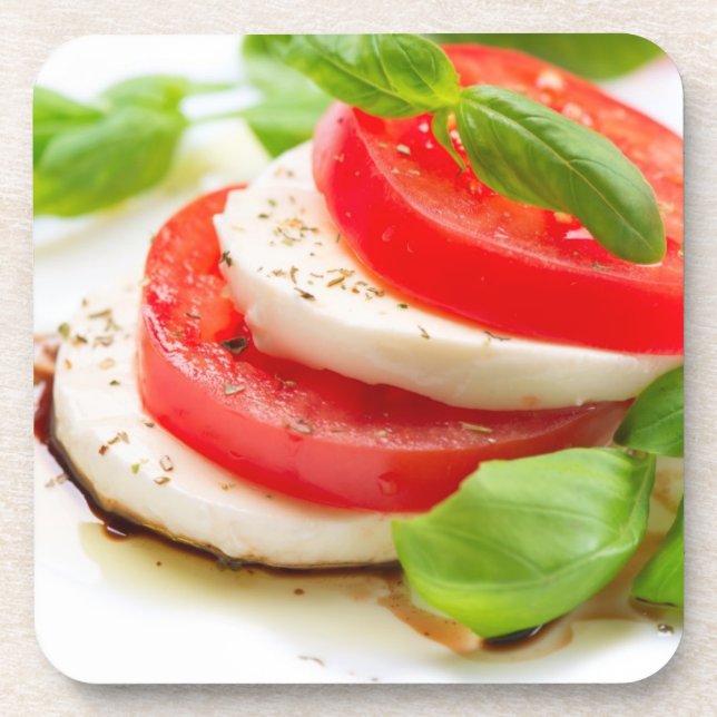 Dessous-de-verre Salade de Caprese. Tranches de tomate et de (Devant)
