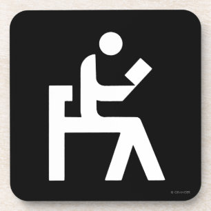 Dessous-de-verre Salle de lecture de bibliothèque