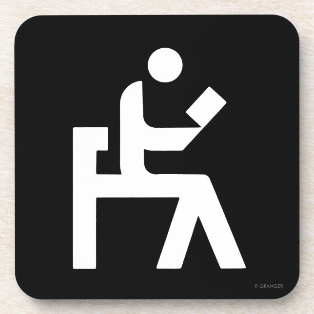 Dessous-de-verre Salle de lecture de bibliothèque (Devant)