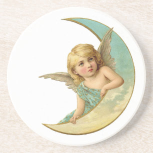 DESSOUS DE VERRE SANDSTONE : ANGE VICTORIEN ET LUN