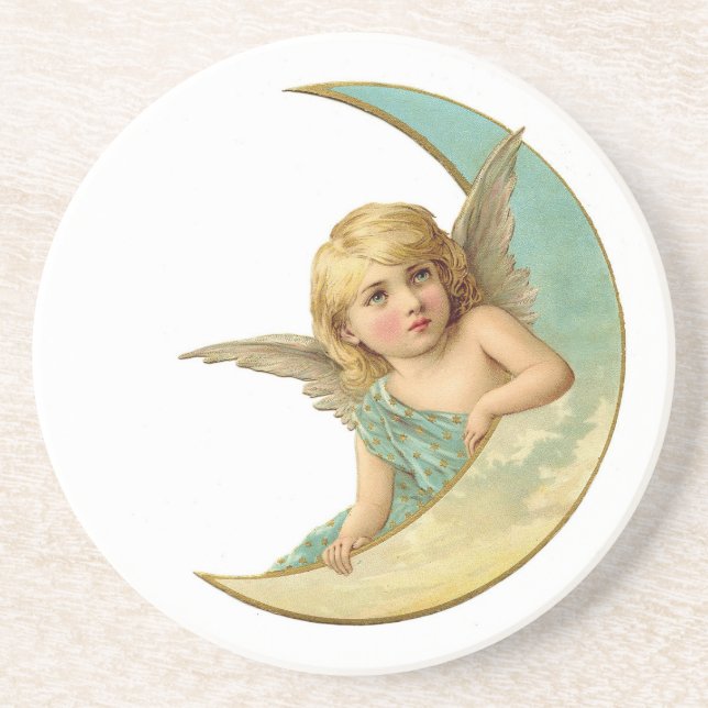 DESSOUS DE VERRE SANDSTONE : ANGE VICTORIEN ET LUN (Devant)