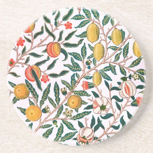 DESSOUS DE VERRE SANDSTONE : WILLIAM MORRIS : POME (Devant)