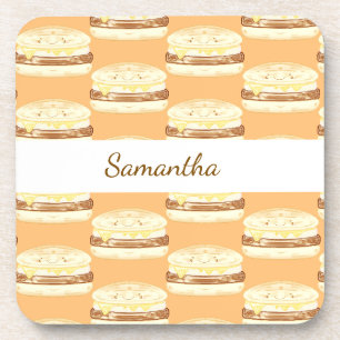Dessous-de-verre Sandwich À La Saucisse, Aux Oeufs Et Au Fromage