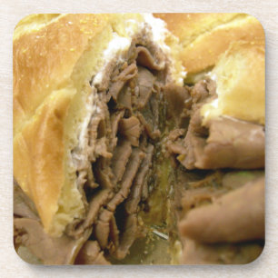 Dessous-de-verre Sandwich au boeuf rôti au fromage de chèvre crémeu