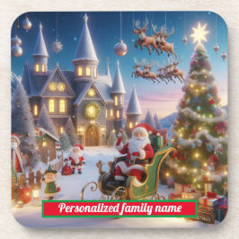 DESSOUS-DE-VERRE SANTA CLAUS NOËL COLORÉ