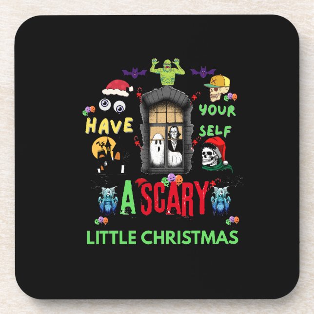 Dessous-de-verre Scary Little Christmas Horror Holiday Design   (Devant)