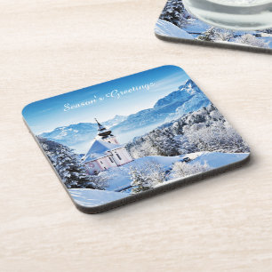Dessous-de-verre Scène hivernale personnalisée