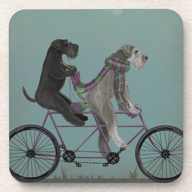 Dessous-de-verre Schnauzer Tandem (Devant)