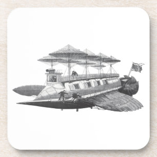 Dessous-de-verre Science-fiction Steampunk vintage Éclipse de dirig