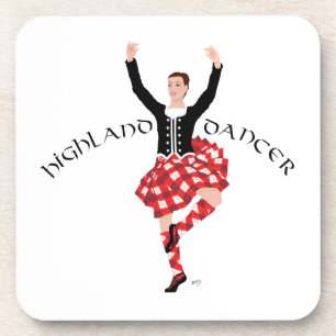 Dessous-de-verre Scottish Highland Fling - Plaid Rouge