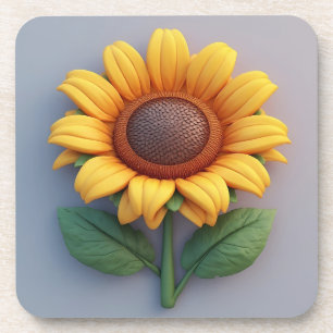 Dessous-de-verre Sculpture de Tournesol Lumineux