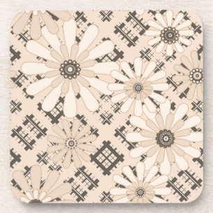 Dessous-de-verre Seamless abstract moderne checkered plaid floral b