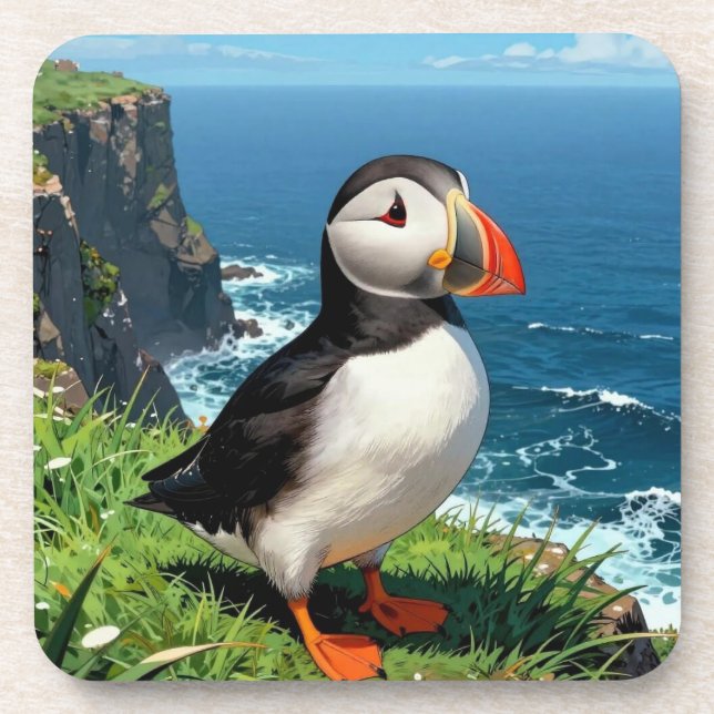 Dessous-de-verre Seaside Puffin Illustration   (Devant)