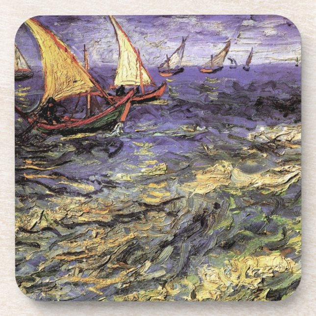 Dessous-de-verre Seasons à Saintes Maries par Vincent van Gogh (Devant)